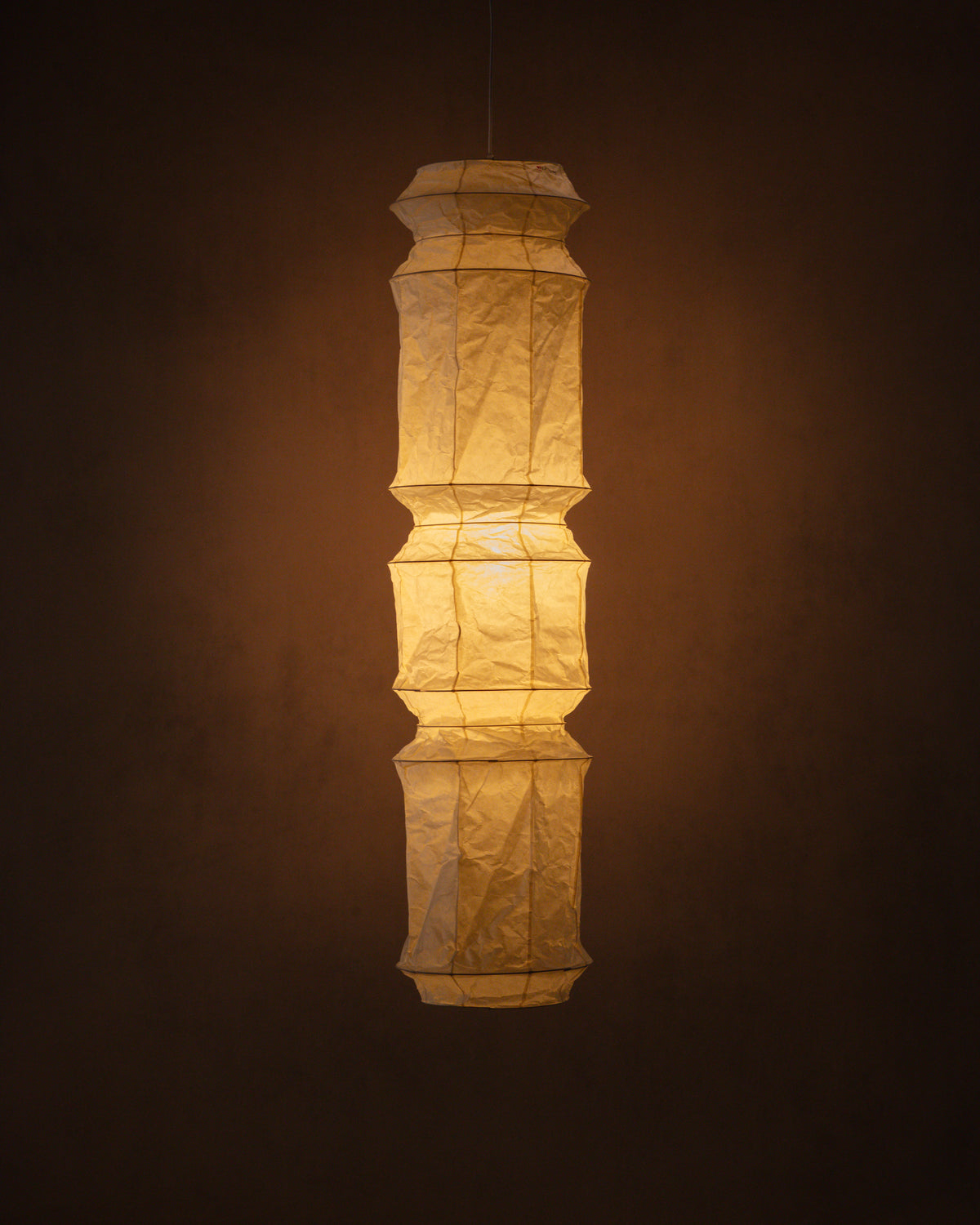 柿渋染 AKARI Isamu Noguchi pendant light Akari L6 — The Noguchi Museum