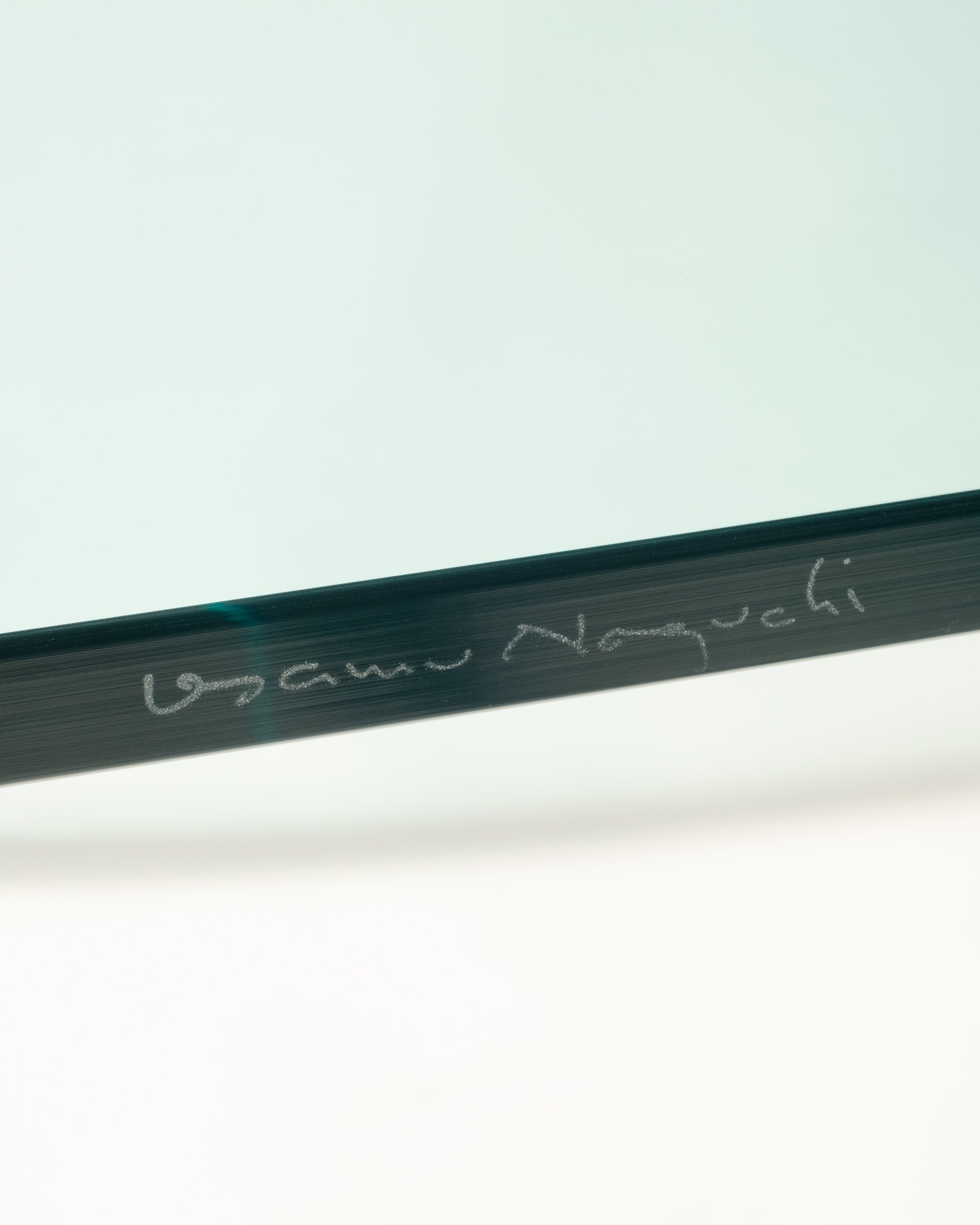 Signature on an authentic Isamu Noguchi Coffee Table (IN-50). Photo: Kevin Noble. ©INFGM / ARS