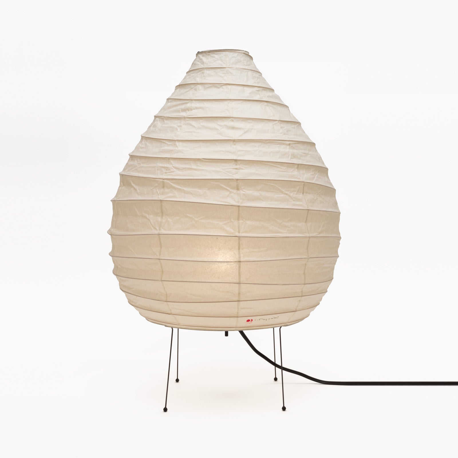 Nogy Noguchi Style Paper Lamp • Akari Lantern Lamp • Rice Paper Lamp •  Table Lamp • Japanese Lamp • Bedside Cool Lamp • Off White Paper Lantern  (Upgraded Table Lamp) 